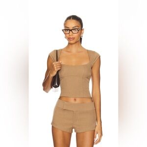 Superdown Agnes Set in Camel Stripe